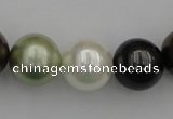 CSB396 15.5 inches 16mm round mixed color shell pearl beads