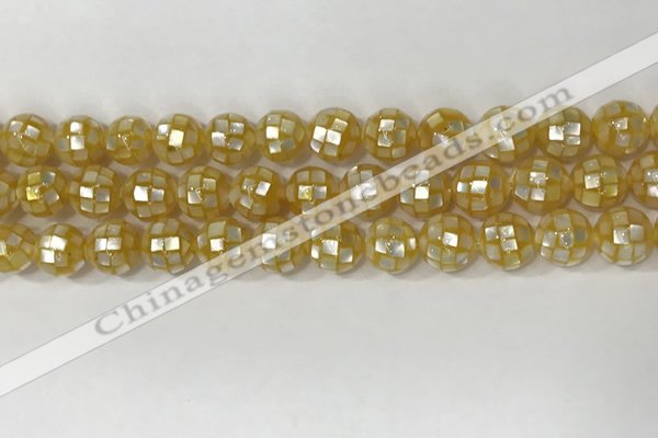 CSB4003 15.5 inches 8mm ball abalone shell beads wholesale