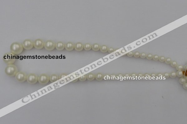 CSB401 15.5 inches 8mm - 16mm round shell pearl beads