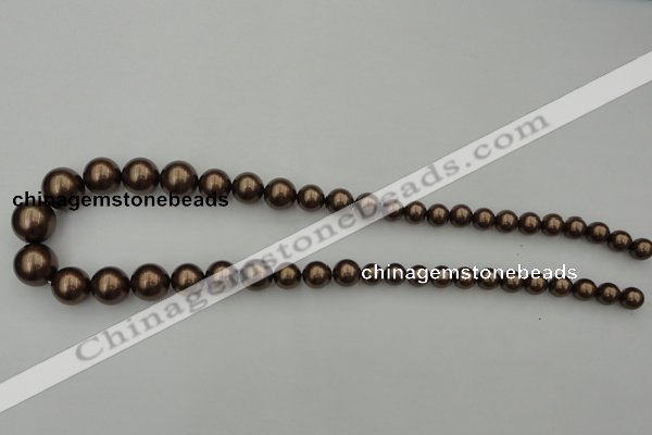 CSB402 15.5 inches 8mm - 16mm round shell pearl beads