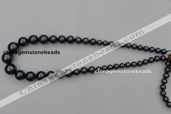 CSB405 15.5 inches 8mm - 16mm round shell pearl beads