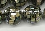 CSB4102 15.5 inches 14mm ball abalone shell beads wholesale