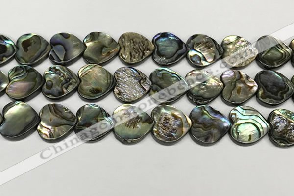 CSB4115 15.5 inches 16mm heart abalone shell beads wholesale