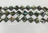 CSB4120 15.5 inches 12*12mm diamond abalone shell beads wholesale