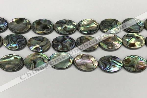 CSB4132 15.5 inches 18*25mm oval abalone shell beads wholesale