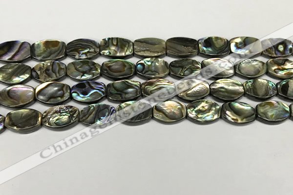 CSB4159 15.5 inches 8*12mm flat drum abalone shell beads wholesale