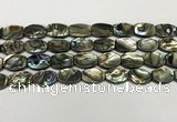 CSB4160 15.5 inches 10*14mm flat drum abalone shell beads wholesale