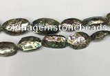 CSB4179 15.5 inches 13*30mm - 15*35mm freeform abalone shell beads