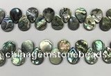 CSB4184 Top drilled 15*20mm flat teardrop balone shell beads