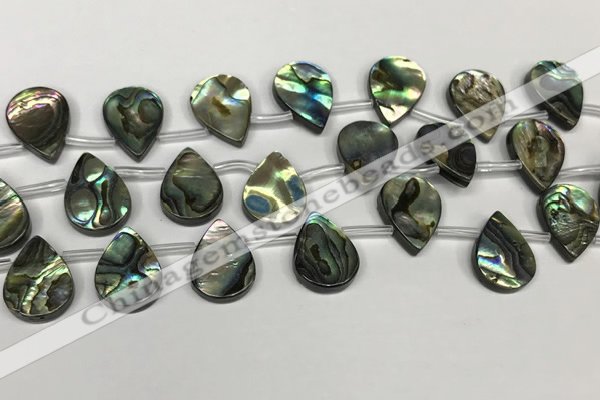 CSB4188 Top drilled 13*18mm flat teardrop balone shell beads