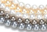 CSB48 16 inches 10mm round shell pearl beads Wholesale