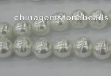 CSB600 15.5 inches 10mm whorl round shell pearl beads