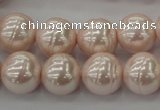 CSB625 15.5 inches 14mm whorl round shell pearl beads