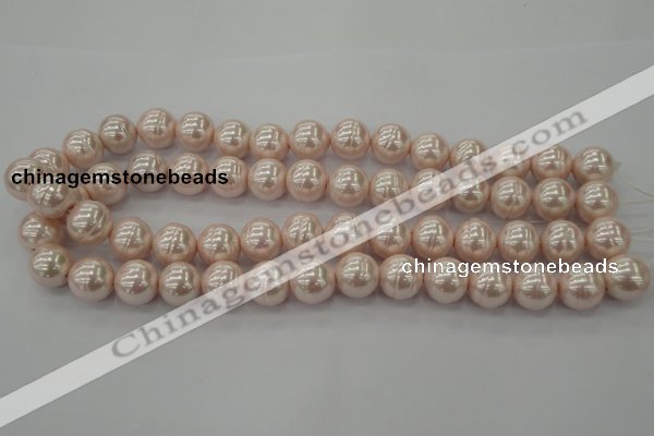 CSB625 15.5 inches 14mm whorl round shell pearl beads