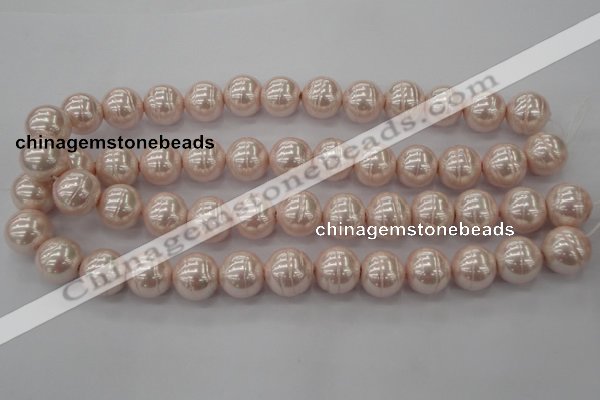 CSB637 15.5 inches 16mm whorl round shell pearl beads