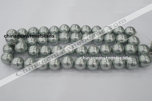 CSB646 15.5 inches 18mm whorl round shell pearl beads