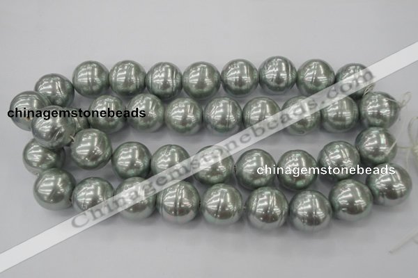 CSB661 15.5 inches 22mm whorl round shell pearl beads