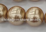 CSB662 15.5 inches 22mm whorl round shell pearl beads