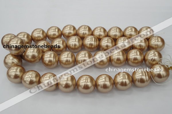 CSB662 15.5 inches 22mm whorl round shell pearl beads