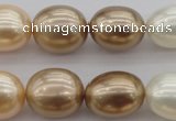 CSB678 15.5 inches 16*19mm oval mixed color shell pearl beads