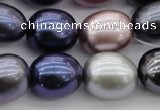 CSB680 15.5 inches 16*19mm oval mixed color shell pearl beads