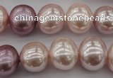 CSB693 15.5 inches 13*15mm oval mixed color shell pearl beads