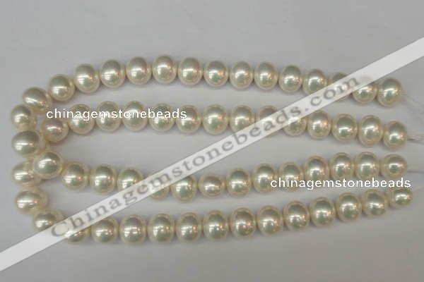 CSB800 15.5 inches 13*15mm oval shell pearl beads wholesale