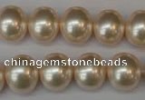 CSB801 15.5 inches 13*15mm oval shell pearl beads wholesale