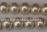 CSB801 15.5 inches 13*15mm oval shell pearl beads wholesale