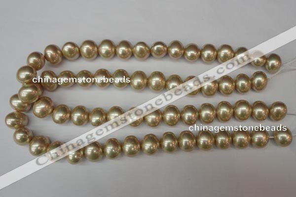 CSB802 15.5 inches 13*15mm oval shell pearl beads wholesale