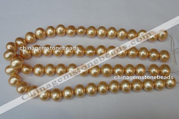 CSB803 15.5 inches 13*15mm oval shell pearl beads wholesale