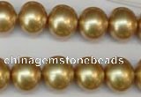 CSB804 15.5 inches 13*15mm oval shell pearl beads wholesale