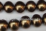 CSB806 15.5 inches 13*15mm oval shell pearl beads wholesale