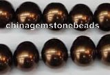 CSB807 15.5 inches 13*15mm oval shell pearl beads wholesale