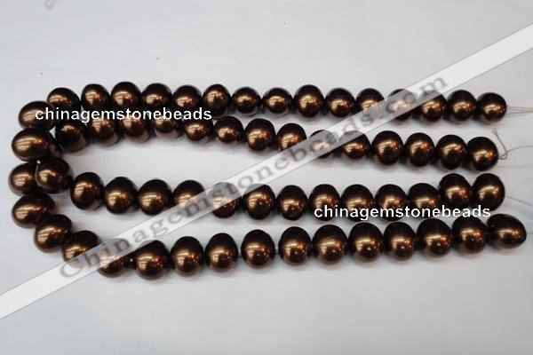 CSB807 15.5 inches 13*15mm oval shell pearl beads wholesale