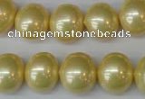 CSB808 15.5 inches 13*15mm oval shell pearl beads wholesale