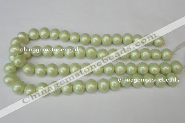 CSB809 15.5 inches 13*15mm oval shell pearl beads wholesale