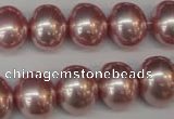 CSB814 15.5 inches 13*15mm oval shell pearl beads wholesale