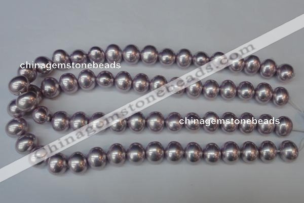 CSB815 15.5 inches 13*15mm oval shell pearl beads wholesale