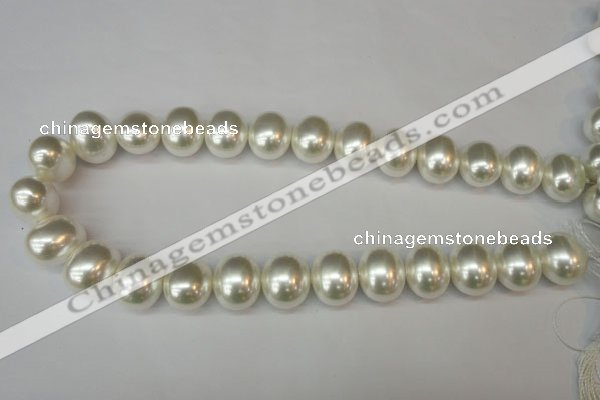 CSB826 15.5 inches 16*19mm oval shell pearl beads wholesale