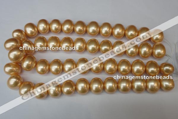 CSB827 15.5 inches 16*19mm oval shell pearl beads wholesale