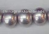 CSB830 15.5 inches 16*19mm oval shell pearl beads wholesale