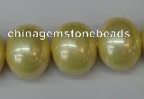 CSB832 15.5 inches 16*19mm oval shell pearl beads wholesale