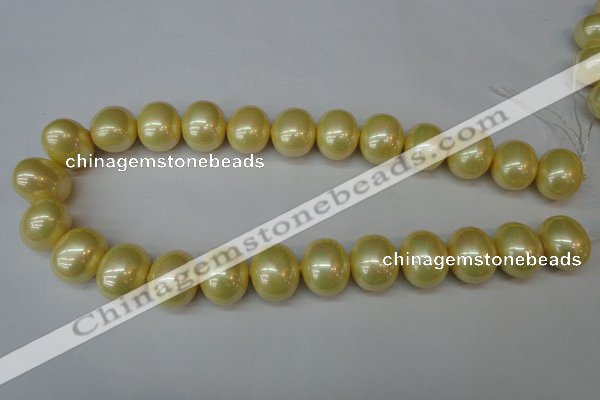 CSB832 15.5 inches 16*19mm oval shell pearl beads wholesale