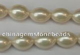 CSB845 15.5 inches 10*14mm rice shell pearl beads wholesale