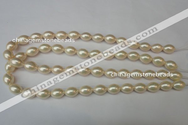 CSB845 15.5 inches 10*14mm rice shell pearl beads wholesale