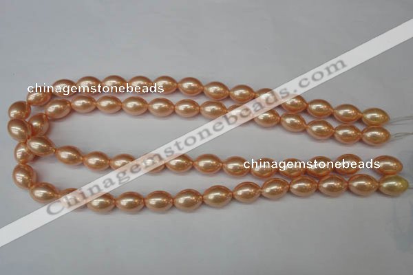 CSB848 15.5 inches 10*14mm rice shell pearl beads wholesale