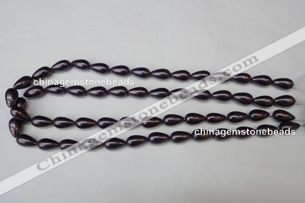 CSB856 15.5 inches 8*14mm teardrop shell pearl beads wholesale