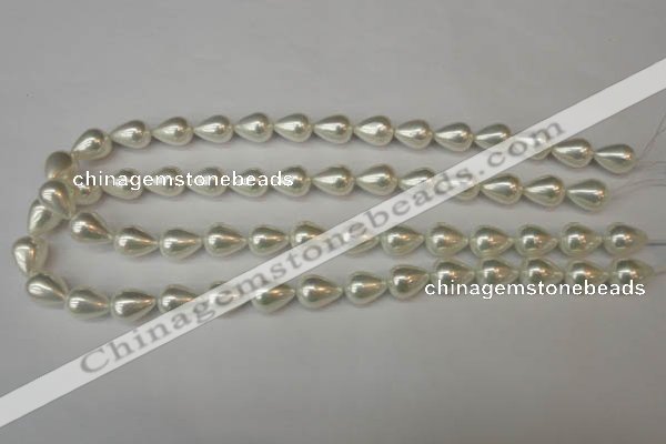 CSB862 15.5 inches 10*14mm teardrop shell pearl beads wholesale