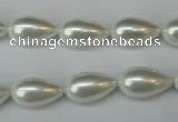 CSB864 15.5 inches 9*16mm teardrop shell pearl beads wholesale